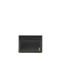 Portefeuille Bos Taurus en cuir de veau noir Saint Laurent