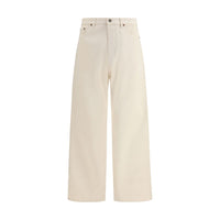Pantaloni Casual Valentino in Cotone Beige