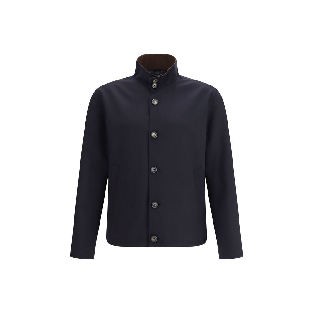 Herno Cappotto Blu in Elastan