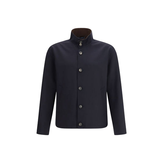 Herno Cappotto Blu in Elastan