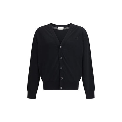 Gilet Ami Paris en laine mérinos noire