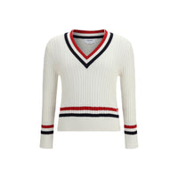 Felpa in cotone bianca Thom Browne