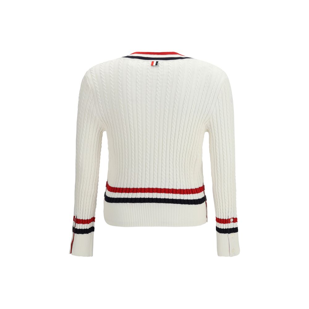 Felpa in cotone bianca Thom Browne