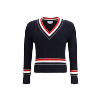 Felpa in cotone blu Thom Browne