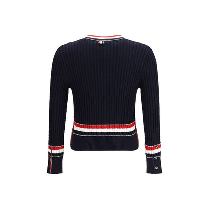 Felpa in cotone blu Thom Browne