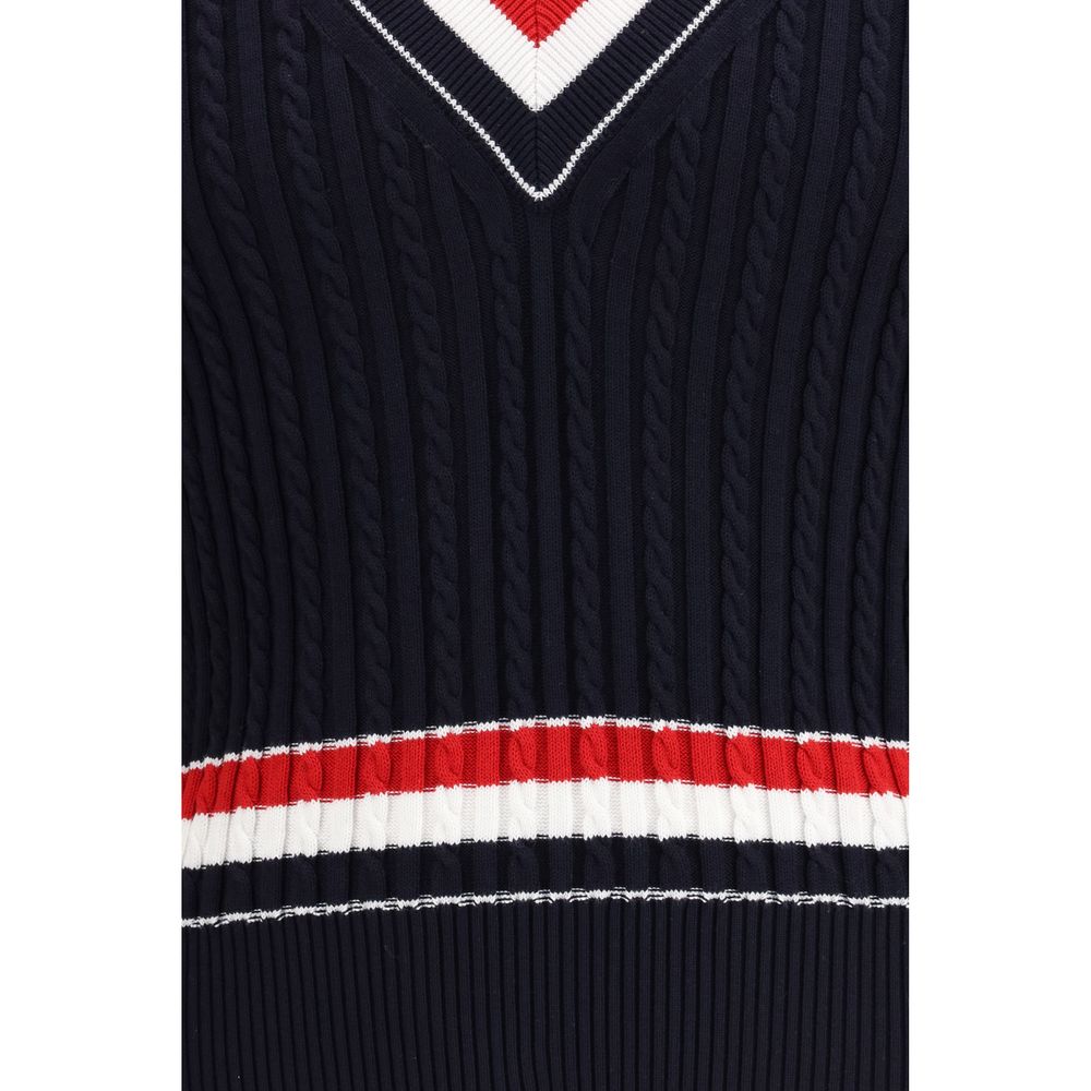 Felpa in cotone blu Thom Browne