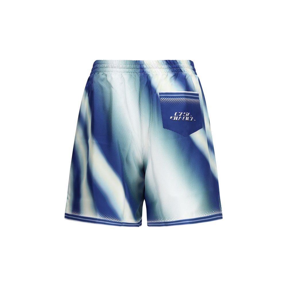 Short en soie bermuda bleu Casablanca