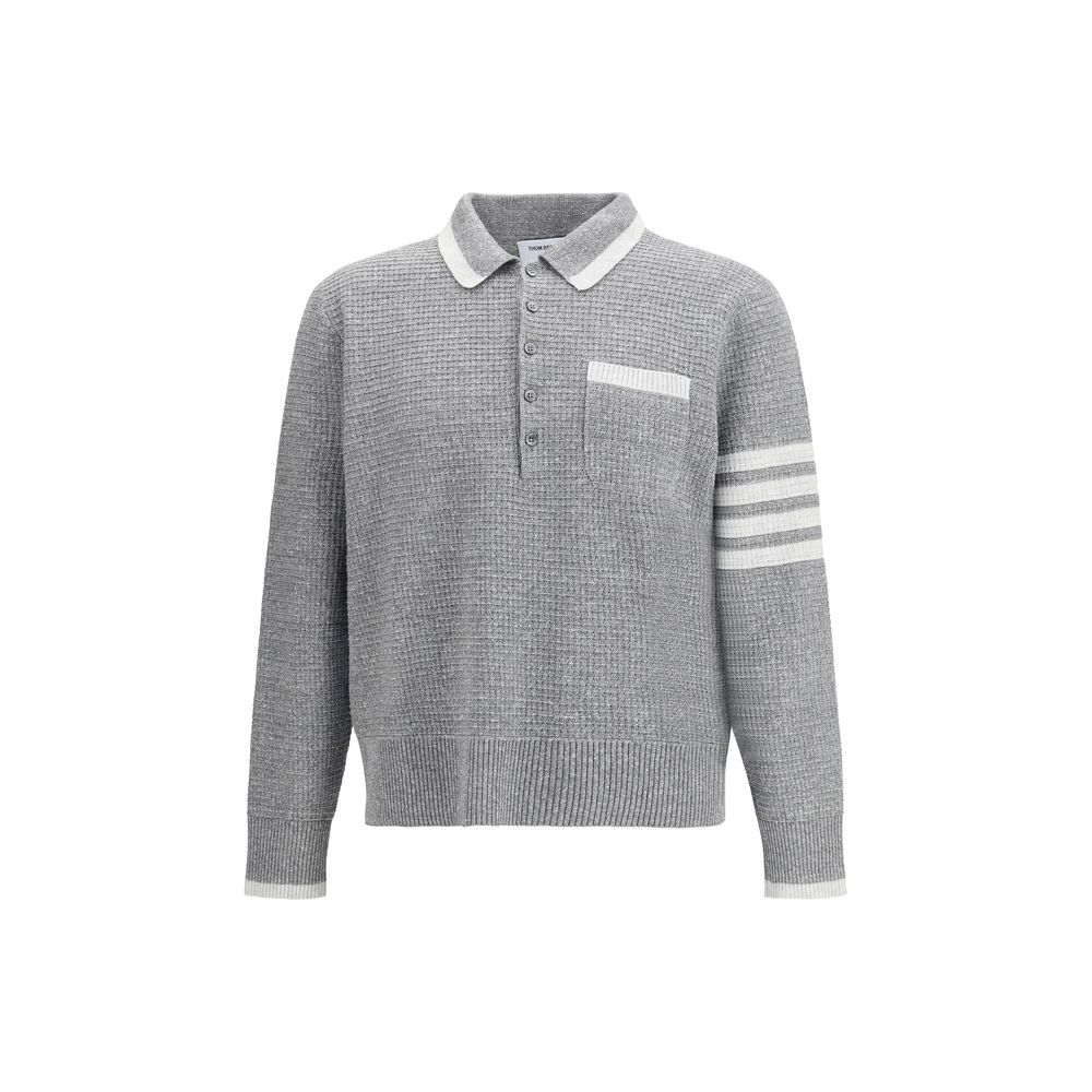 Chemise habillée en lin gris Thom Browne