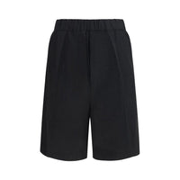 Laneus Black Viscose Bermuda Shorts