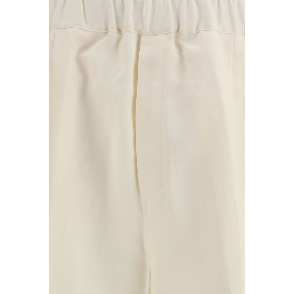 Pantaloni Casual Laneus Beige in Viscosa