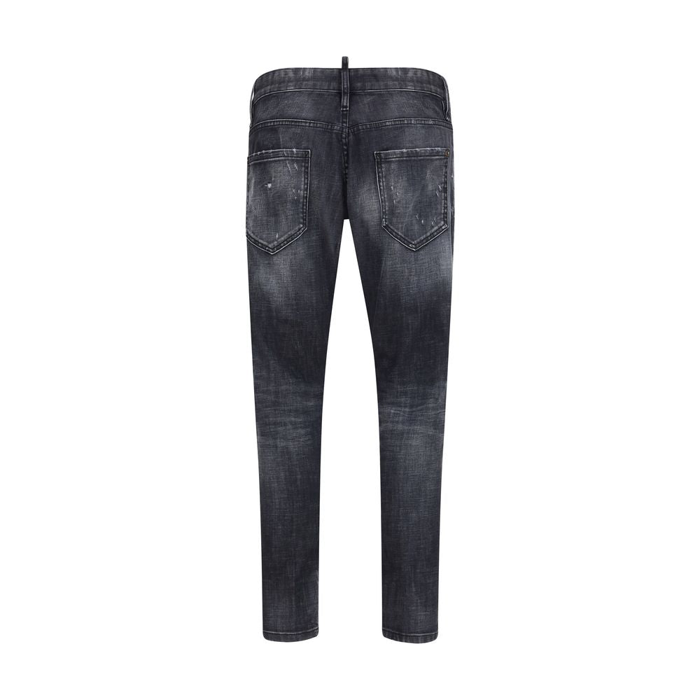 Jeans Slim Fit Dsquared² en Coton Noir