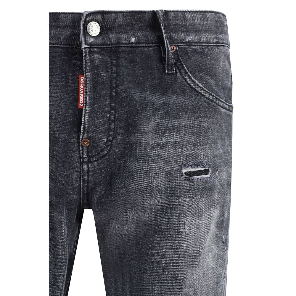 Jeans Slim Fit Dsquared² en Coton Noir