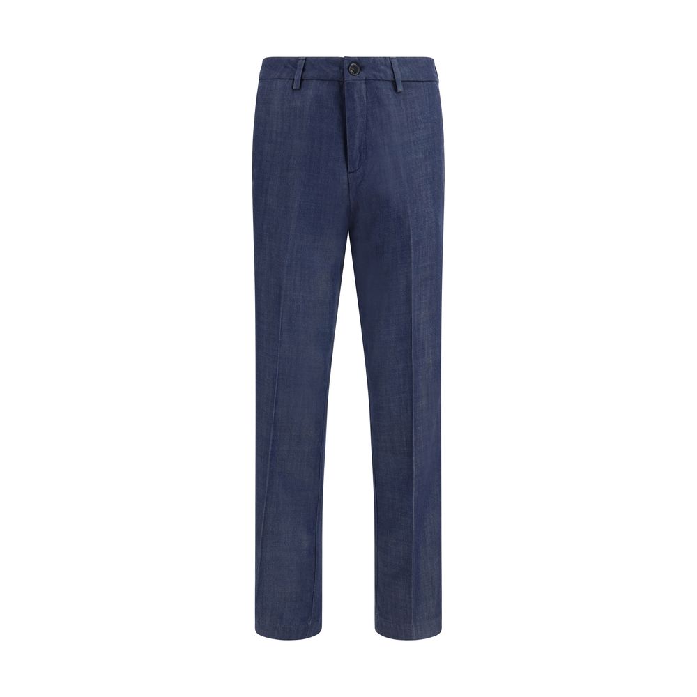 Pantaloni Casual Cruna Blu Tencel
