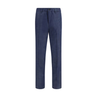 Pantaloni Casual Cruna Blu Tencel