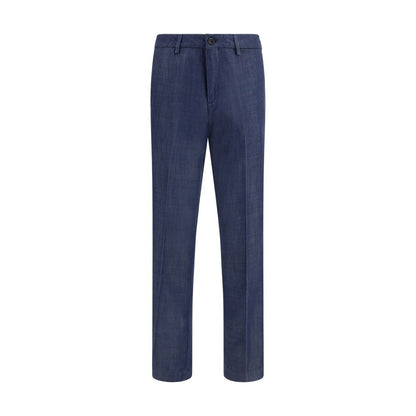 Pantaloni Casual Cruna Blu Tencel