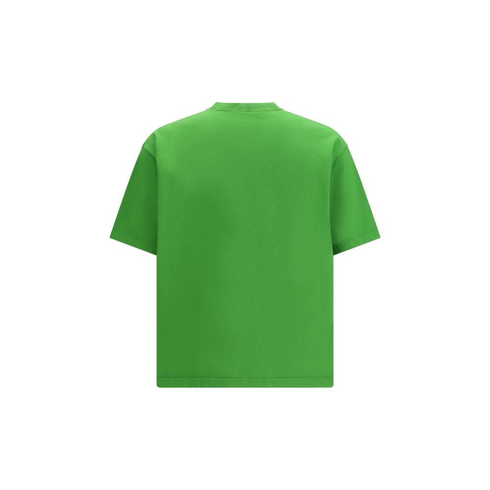 T-shirt bicolore in cotone Prada