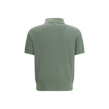 Brioni Green Cotton Polo Shirt