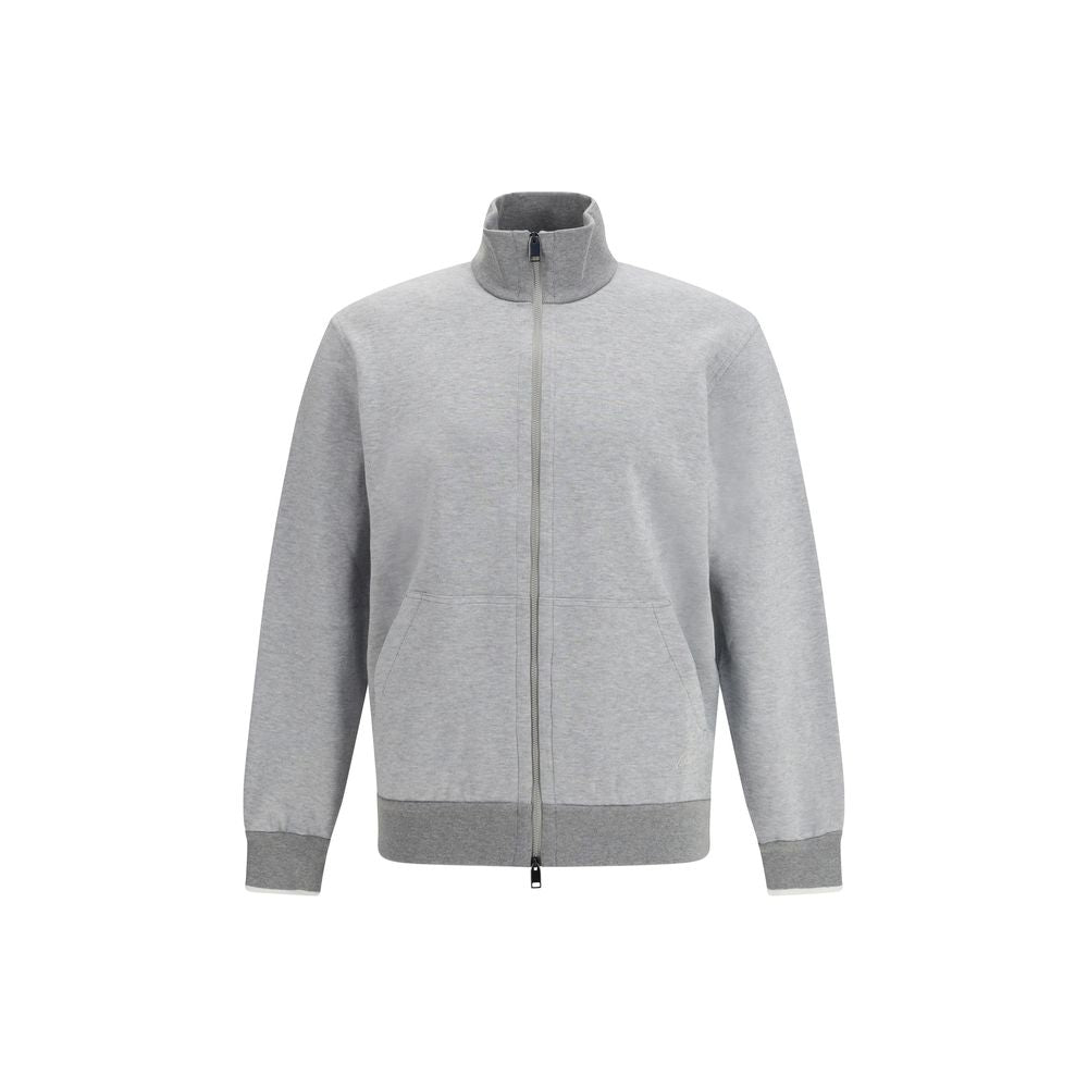 Felpa Brioni in cotone grigio