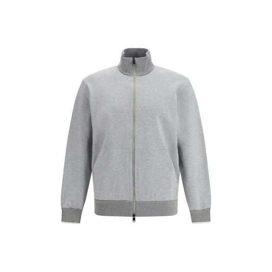 Felpa Brioni in cotone grigio