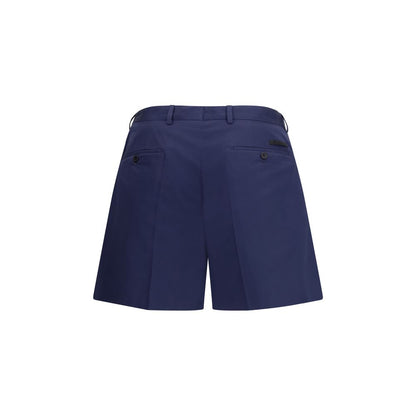 Short Bermuda en coton bleu Prada