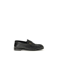 Mocassini slip-on Saint Laurent neri in pelle di agnello Ovis Aries Aries