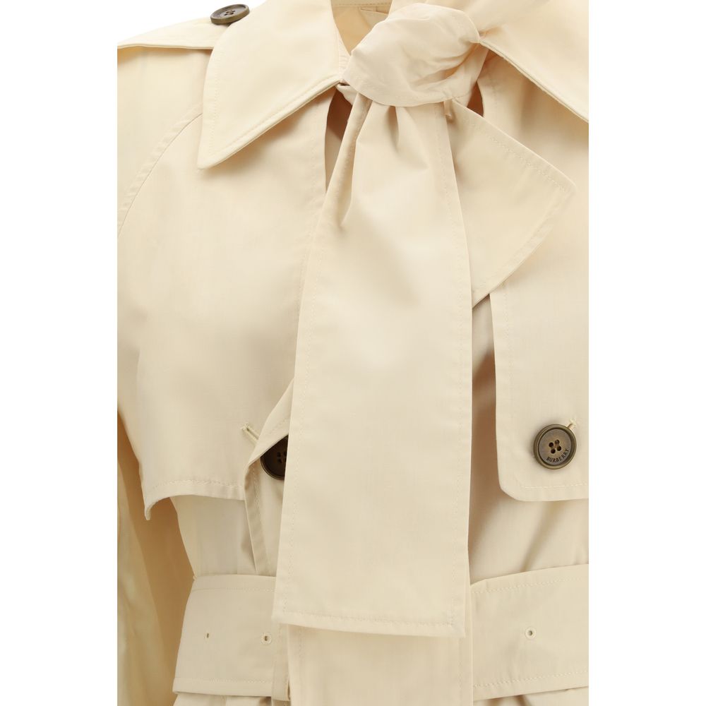 Trench doppiopetto Burberry in poliestere beige