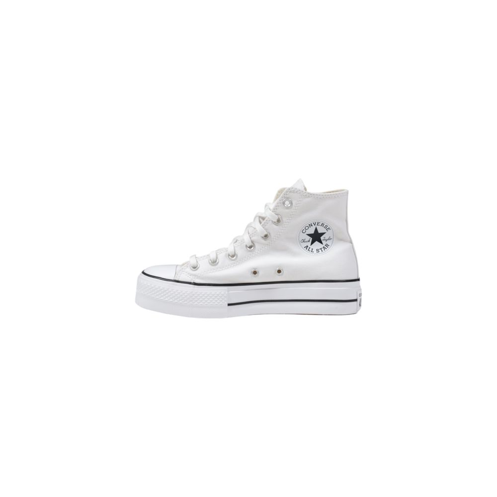 Sneakers platform in poliestere bianco Converse
