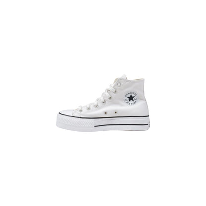 Sneakers platform in poliestere bianco Converse