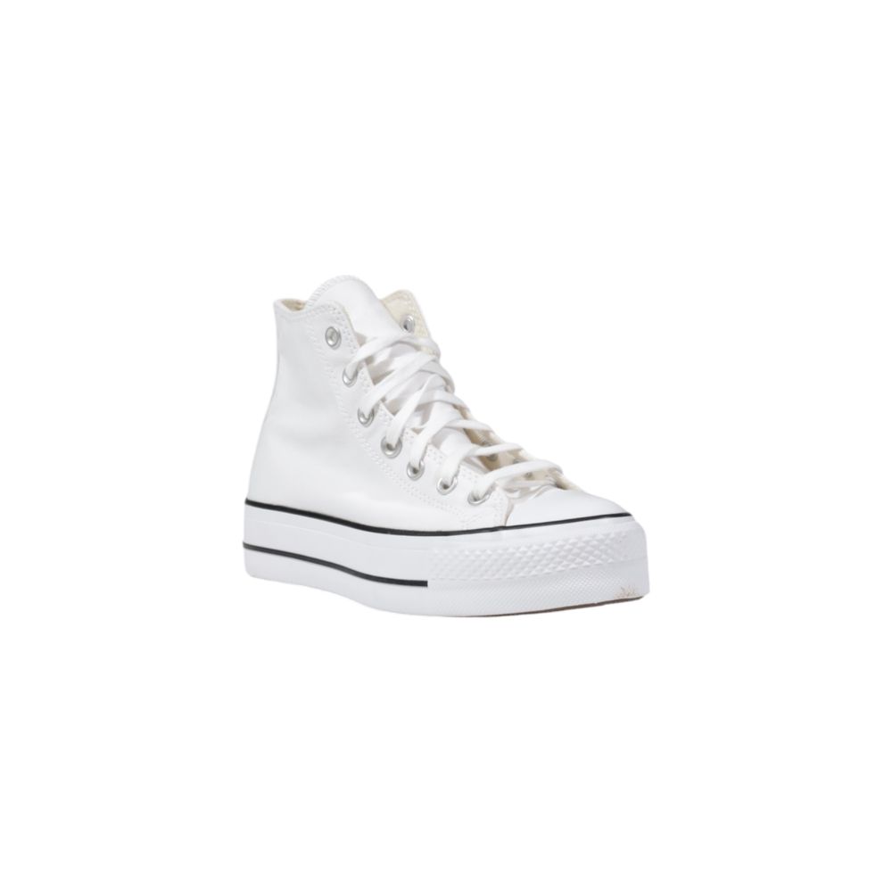Sneakers platform in poliestere bianco Converse