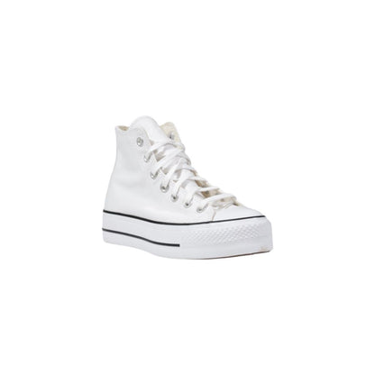 Sneakers platform in poliestere bianco Converse