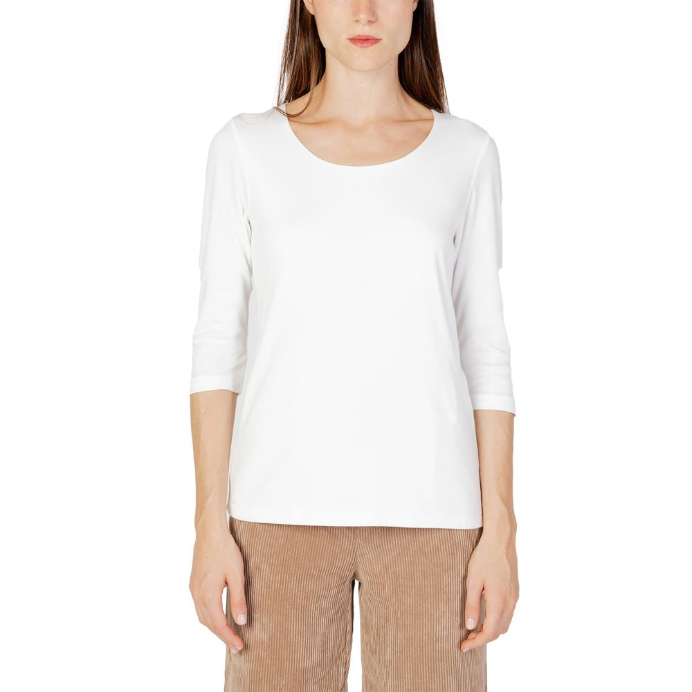 T-shirt maniche lunghe in cotone crema Street One