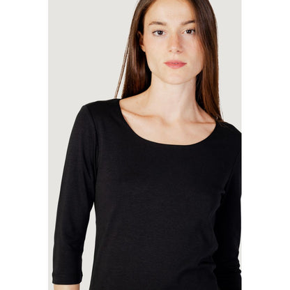 T-shirt Street One noir en coton à manches longues