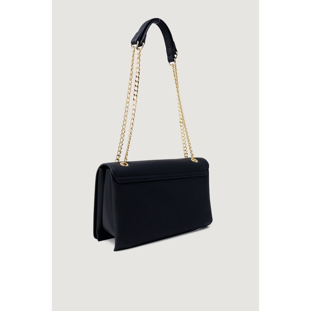 Borsa a mano nera in polietilene Love Moschino