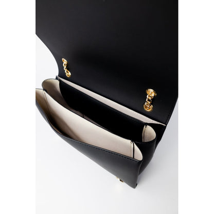 Borsa a mano nera in polietilene Love Moschino