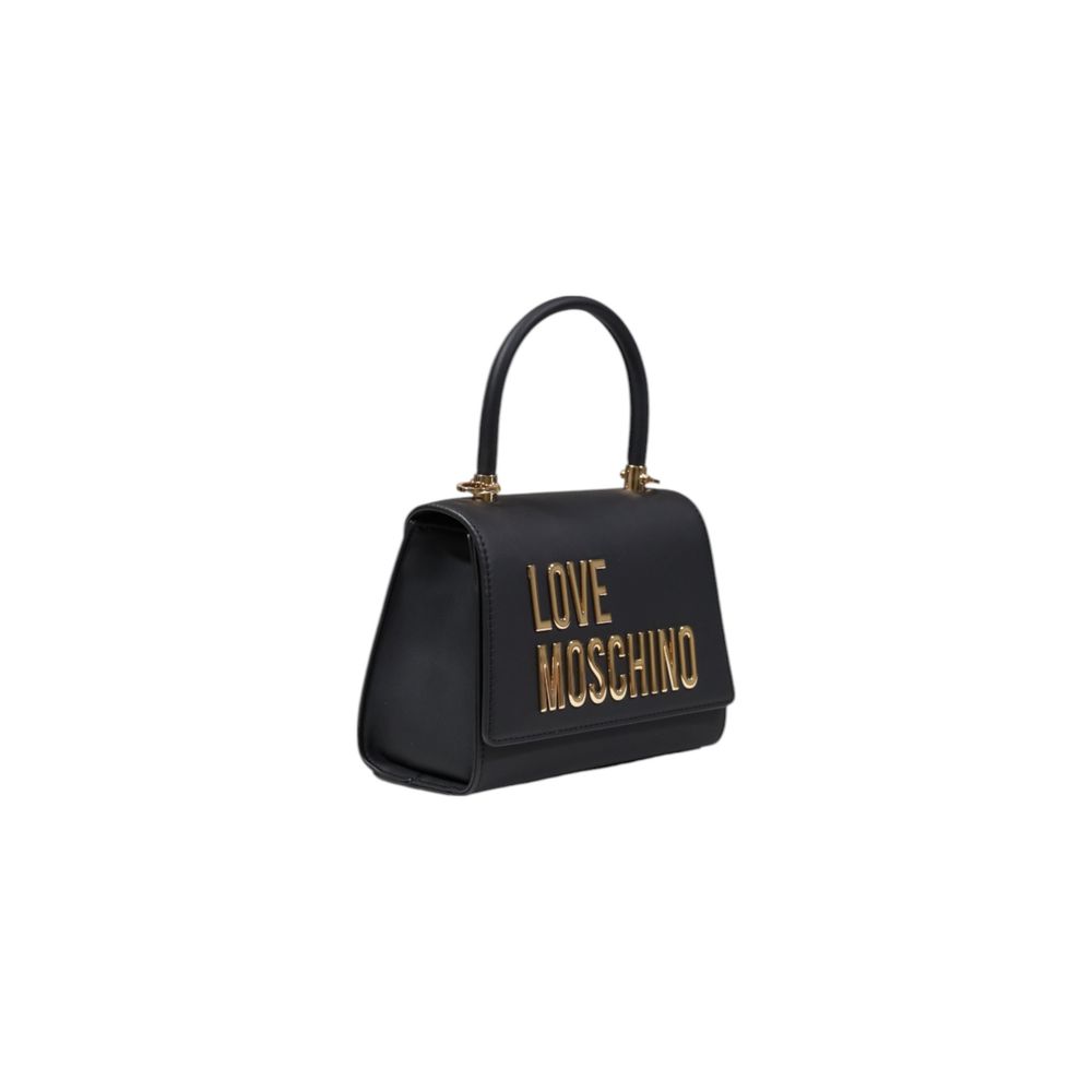 Borsa a Mano Bicolor in Polietilene Love Moschino