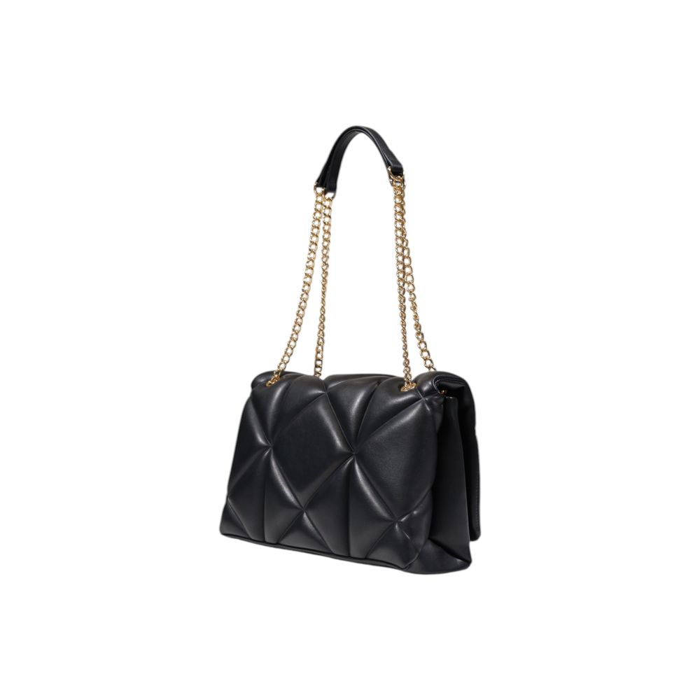 Borsa a mano nera in polietilene Love Moschino