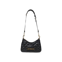 Borsa a mano nera in polietilene Love Moschino