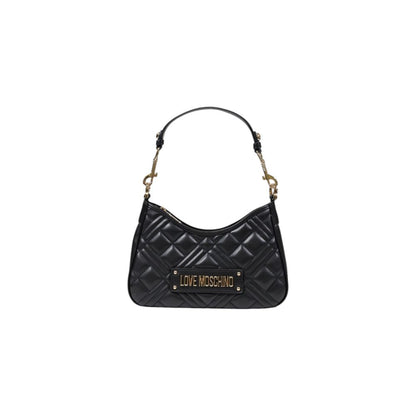 Borsa a mano nera in polietilene Love Moschino