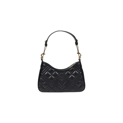 Borsa a mano nera in polietilene Love Moschino