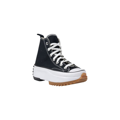 Sneakers alte Converse in tela bianca e nera