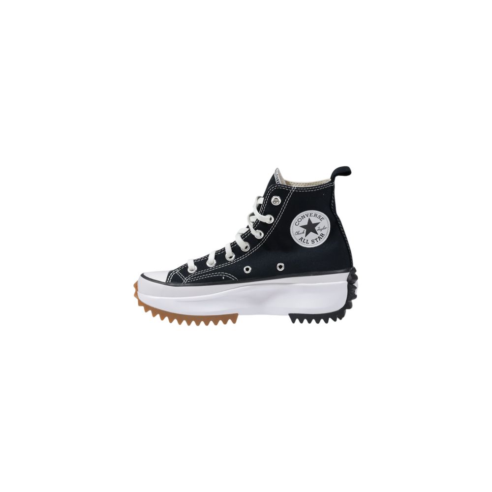 Sneakers alte Converse in tela bianca e nera