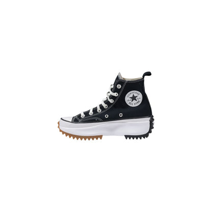 Sneakers alte Converse in tela bianca e nera