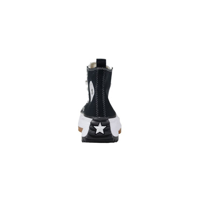 Sneakers alte Converse in tela bianca e nera