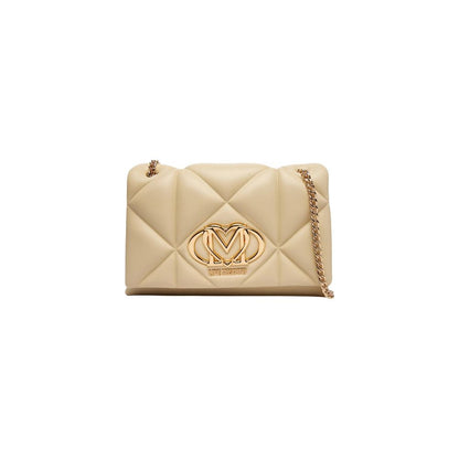 Borsa a mano Love Moschino in pelle sintetica beige