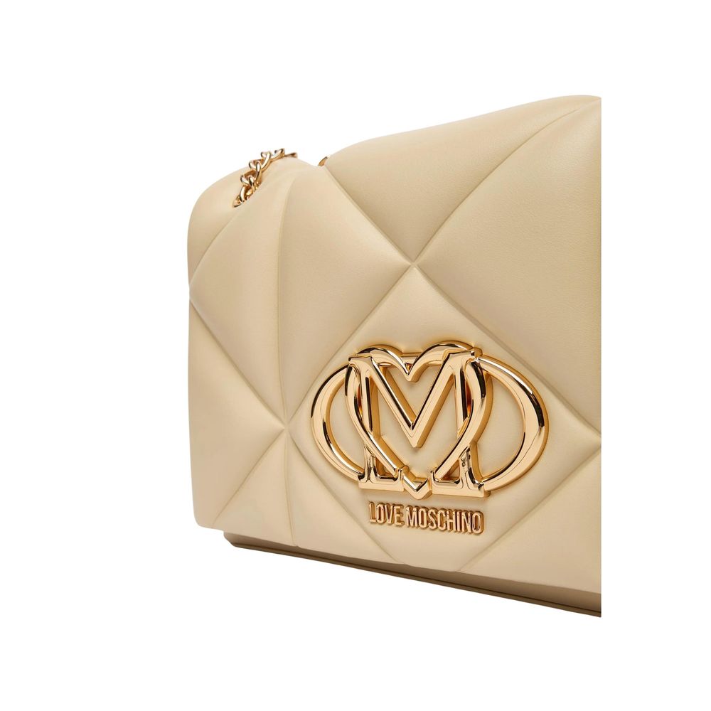 Borsa a mano Love Moschino in pelle sintetica beige