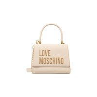 Borsa a mano Love Moschino in polietilene beige