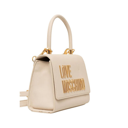 Borsa a mano Love Moschino in polietilene beige