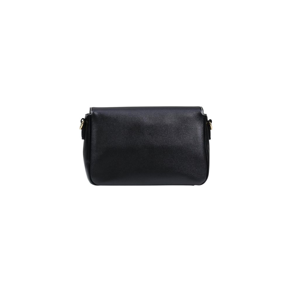 Borsa a mano nera in polietilene Love Moschino
