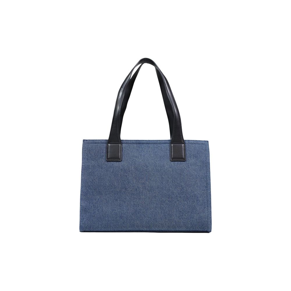 Borsa Love Moschino in cotone blu