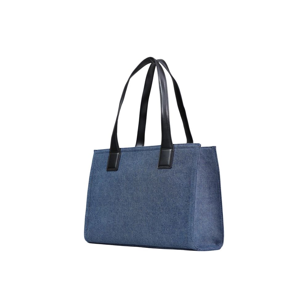 Borsa Love Moschino in cotone blu